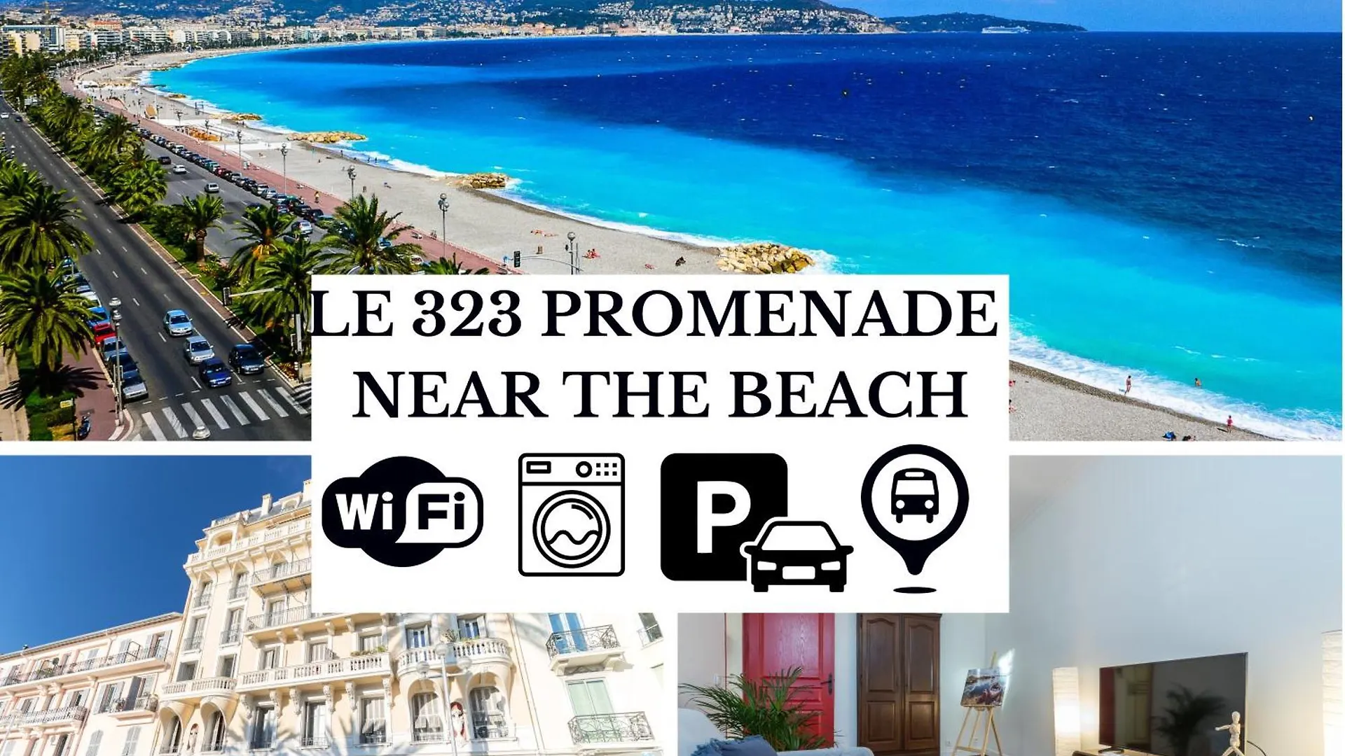Le 323 Prom - 2 Chambres - Ac - Parking - Tram Et Supermarche Proches - Front De Mer Nicea